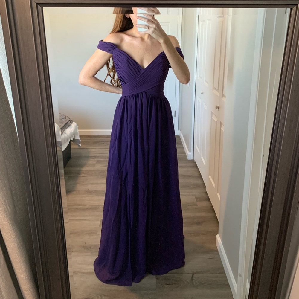 Off the shoulder chiffon dress